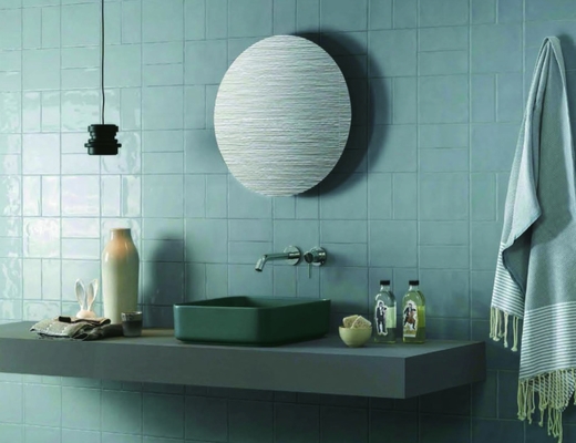 Decoração lustrosa da telha da parede da textura lisa para a cozinha 100x100mm