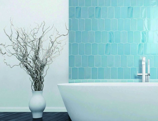Moderna telha de parede de gradiente brilhante 75x300mm para design de interiores
